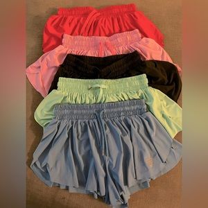 2 in 1 Flowy Running Shorts for Women size small 5 pair